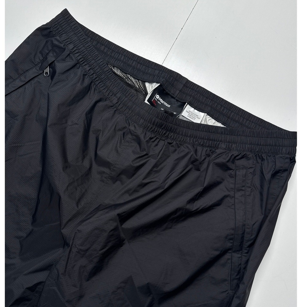Marmot Mens PreCip Eco Rain Pants Black Waterproof Ripstop 41550 Size L Regular
